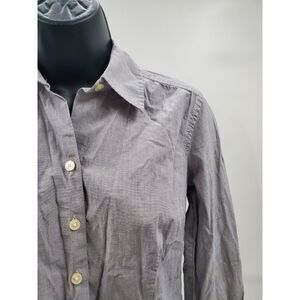 Ann Taylor Women's Shirt Size‎ 2 Button Down Long Sleeve Gray